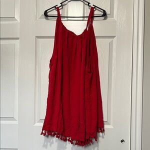 Lane Bryant Red Sleeveless Top